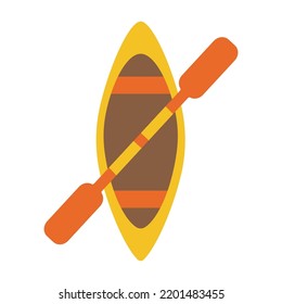 Canoe icon vector flat design isolated on white background