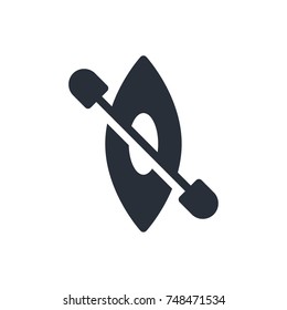 canoe icon vector. canoe icon glyph style design