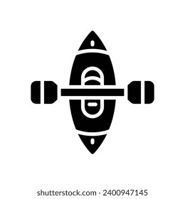 canoe icon. vector glyph icon for your website, mobile, presentation, and logo design.
