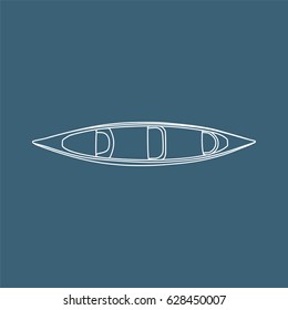 Canoe icon, vector illustration design. Sport objects collection.