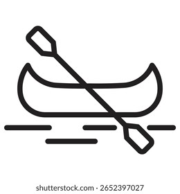 ícone de canoa ilustração vetorial sinal isolado