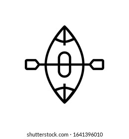canoe icon vector, illustration logo template for many purpose. Isolated on white background.