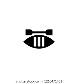 canoe icon. canoe vector illustration on white background for web and apps.