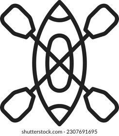 Canoe icon vector image. Suitable for mobile application web application and print media.