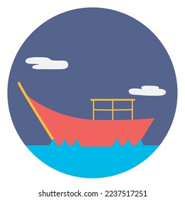 canoe icon vector image with white background