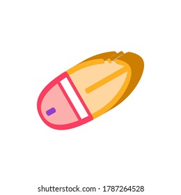 Canoe Icon Vector. Isometric Canoe sign. color isolated symbol illustration