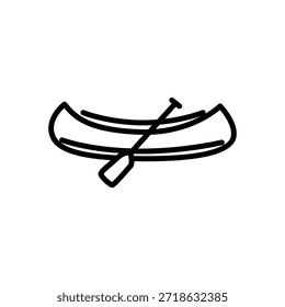 Kanu-Symbol, Vektor, Linienstil-Symbol