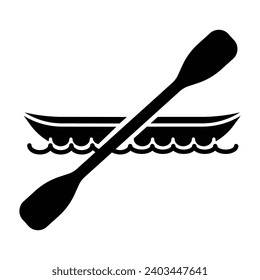 Canoe icon vector on trendy design