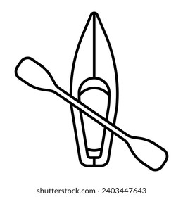 Canoe icon vector on trendy design