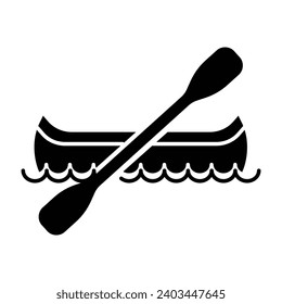 Canoe icon vector on trendy design