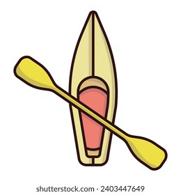 Canoe icon vector on trendy design