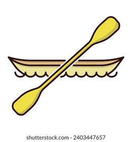 Canoe icon vector on trendy design