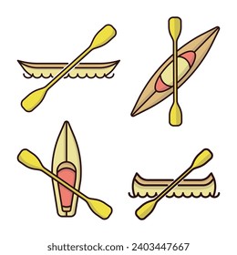 Canoe icon vector on trendy design