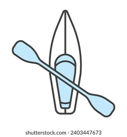 Canoe icon vector on trendy design
