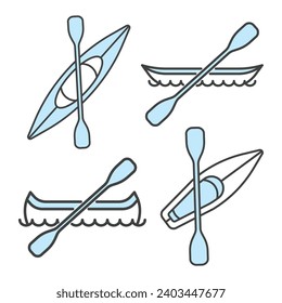 Canoe icon vector on trendy design