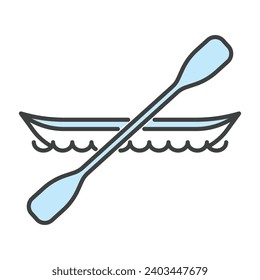 Canoe icon vector on trendy design