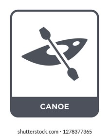 canoe icon vector on white background, canoe trendy filled icons from Camping collection, canoe vector illustration