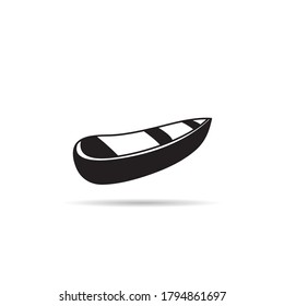 canoe icon vector on white background