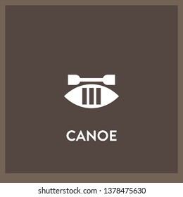 canoe icon vector. canoe sign on white background. canoe icon for web and app