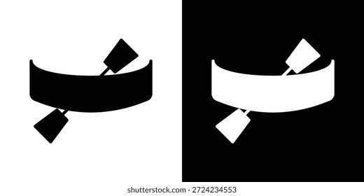 Kanu-Symbol. Vektorvorlage. Konzept Icon flaches Design.