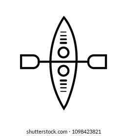 Canoe icon vector.Boat