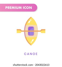 canoe icon for your website design, logo, app, UI. Vector graphics illustration and editable stroke. canoe icon flat design.