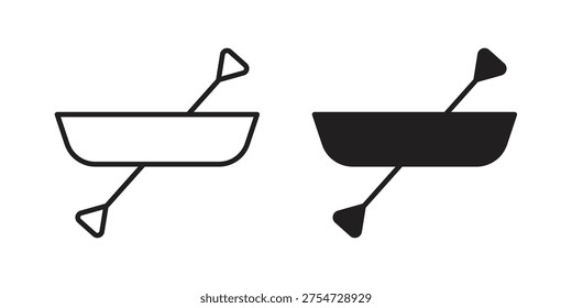 Canoe icons for website design and development, app development. EPS10