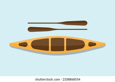 Canoe Illustration Modern Vector, Creative Symbol Icon Design.  