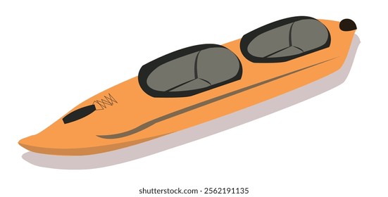 Canoe Illustration And Vector Design, Creative Excellent Canoe Boat Icon 