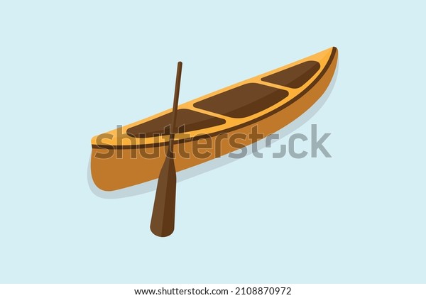 Canoe Illustration And Vector Design,\
Creative Excellent Canoe Boat Icon For Free\
Download.