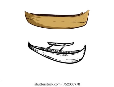 Canoe Isolated Design Template
