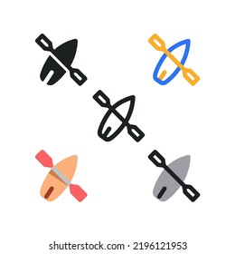Canoe Kayak Sport Icon Pack