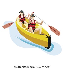 canoe kayak with two persons