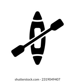 Canoe , kayak vector icon illustration