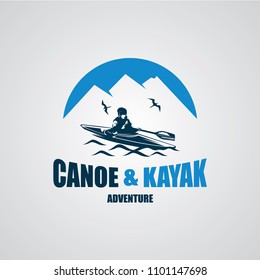 Canoe or Kayaking Logo Designs Template