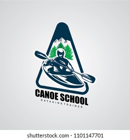 Canoe or Kayaking Logo Designs Template