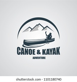 Canoe or Kayaking Logo Designs Template