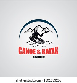 Canoe or Kayaking Logo Designs Template