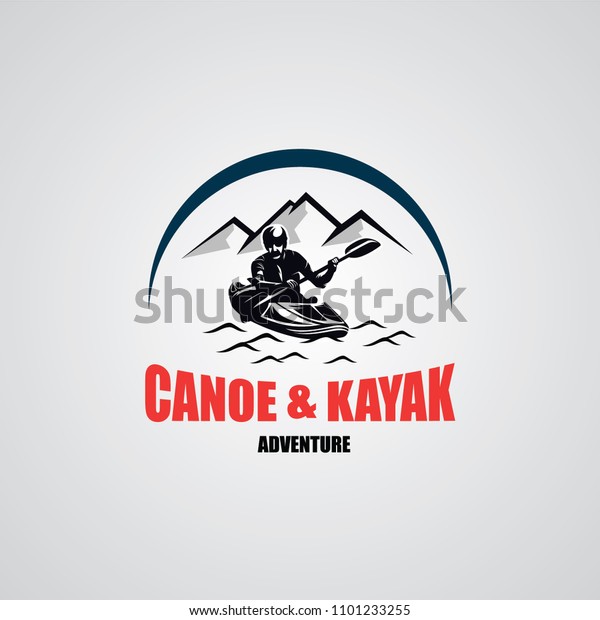 Canoe Kayaking Logo Designs Template Stock Vector (Royalty Free) 1101233255