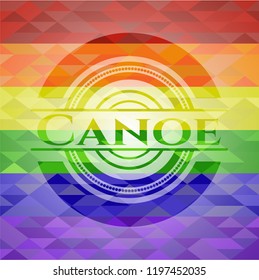 Canoe lgbt colors emblem 