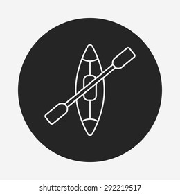 Canoe line icon