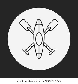 Canoe line icon