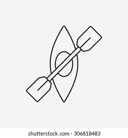 Canoe line icon