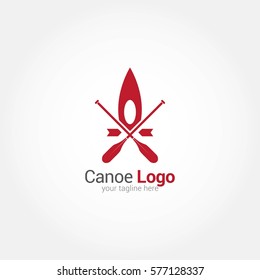 Canoe Logo Design Template.