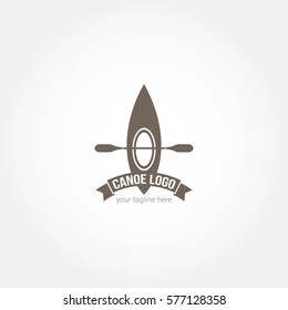 Canoe Logo Design Template.