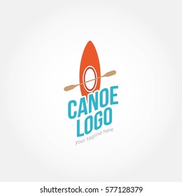 Canoe Logo Design Template.