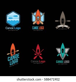 Canoe Logo Design Template.