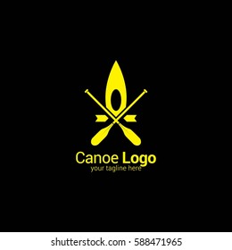 Canoe Logo Design Template.