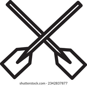 Canoe Oar Paddle Outline Icon