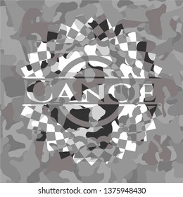 Canoe on grey camouflage texture